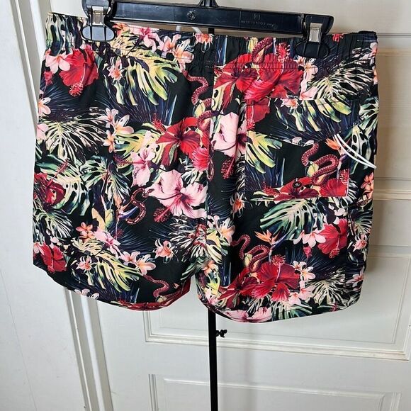Paisley & Gray Slim Fit Gilligan Dark Tropics Swim Trunks Large Nwt - Picture 6 of 6